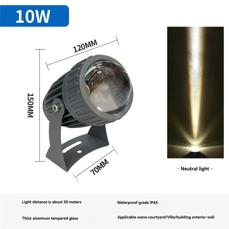 H-W في الهواء الطلق LED حديقة الجدار الأضواء 10W إضاءة المناظر الطبيعية AC220V IP65 مقاوم للماء كشاف واحد أبيض دافئ #6
