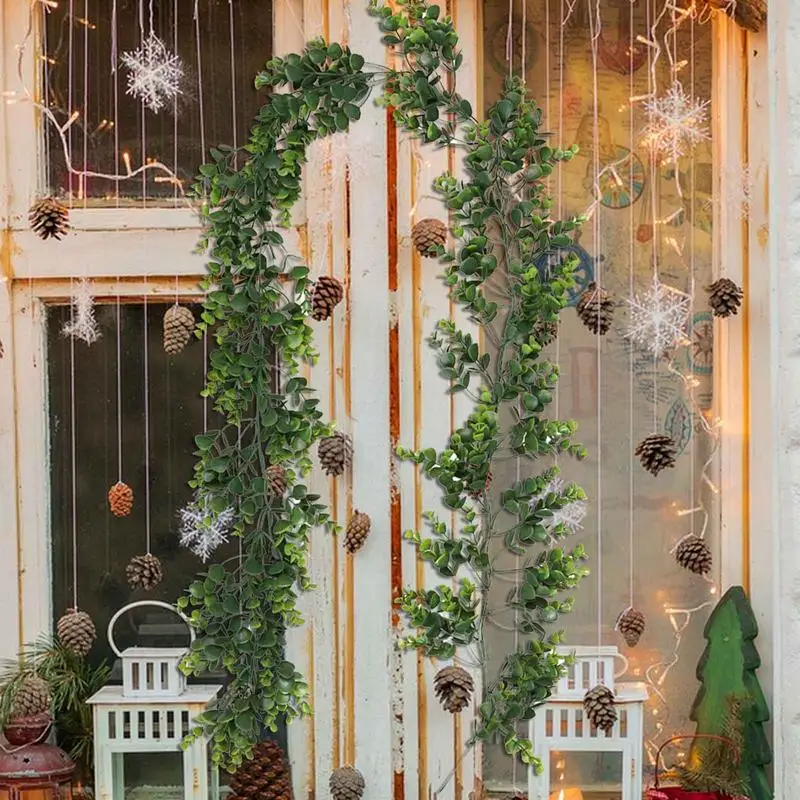 Eucalyptus Garland Artificial Faux Garland Wall Decor Eucalyptus Greenery Leaves Vines Plant For Wedding Arch