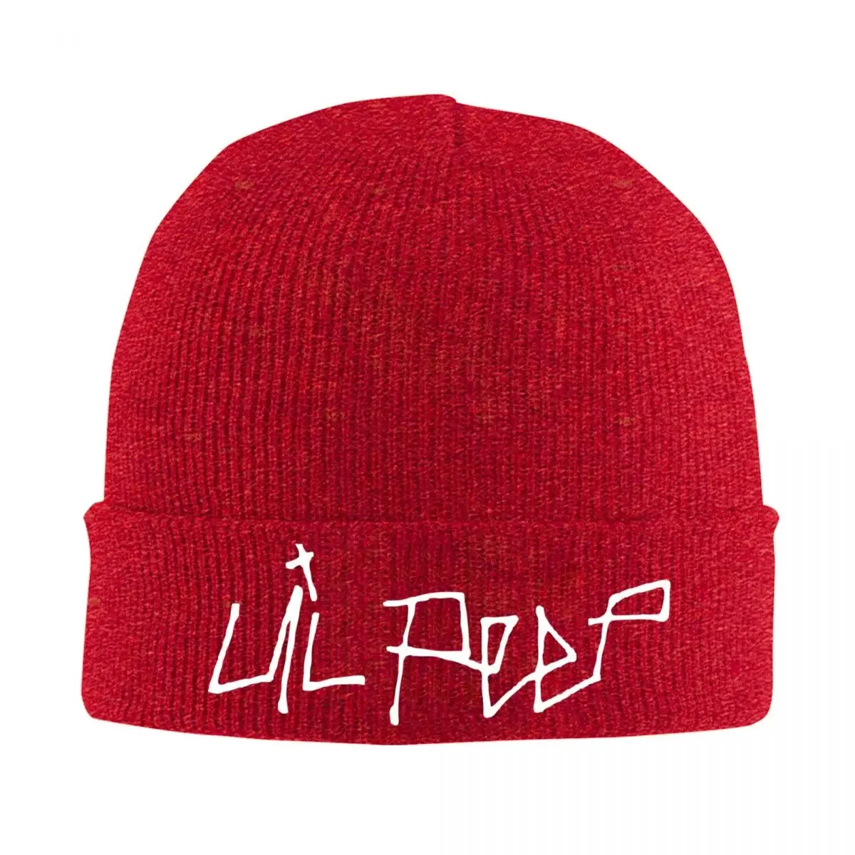 Lil Peep Hellboy Logo Beanie Hats Vintage Caps Unisex Adult Hippie Skullies Beanies Autumn Winter Design Elastic Beanie Hat