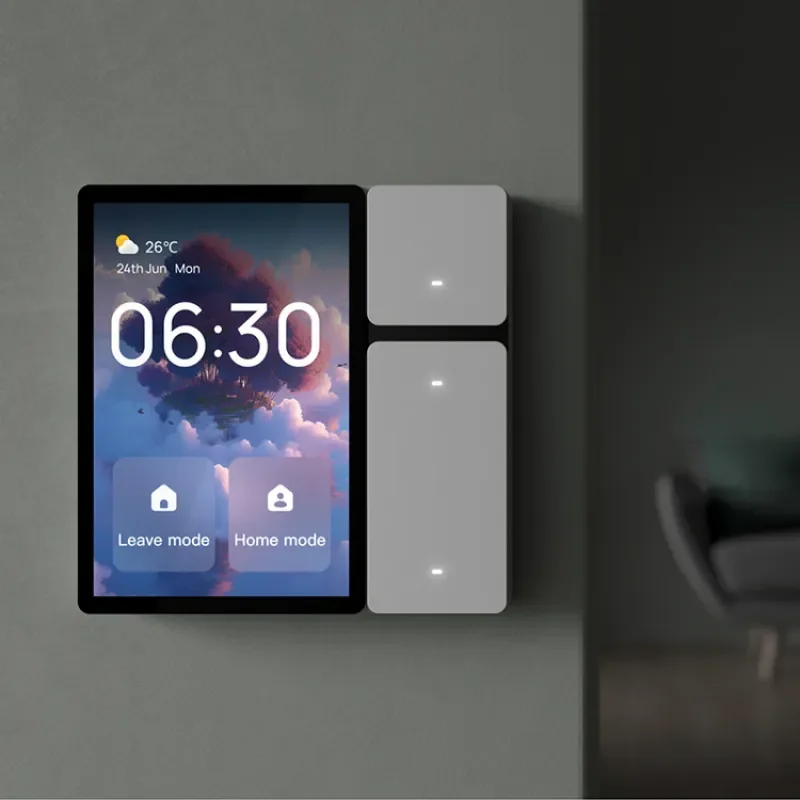 Tuya Smart Life Wifi Smart Touch Screen Display 3-Way Switch Compatible With Alexa Built-In Bluetooth Mesh Gateway