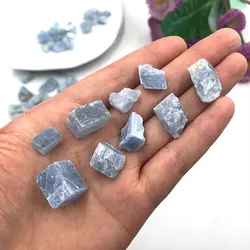 50g/Pack Bulk Natural Stones Raw Blue Calcite Chip Quartz Crystals Rock Home Decor Healing Reiki Mineral Garden Decoration