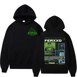 Rapper Feid Ferxxo Wereldtournee 2024 Grafische Hoodies Heren Jaren 90 Vintage Hiphopstijl Sweatshirt Mode Casual Fleece Capuchon