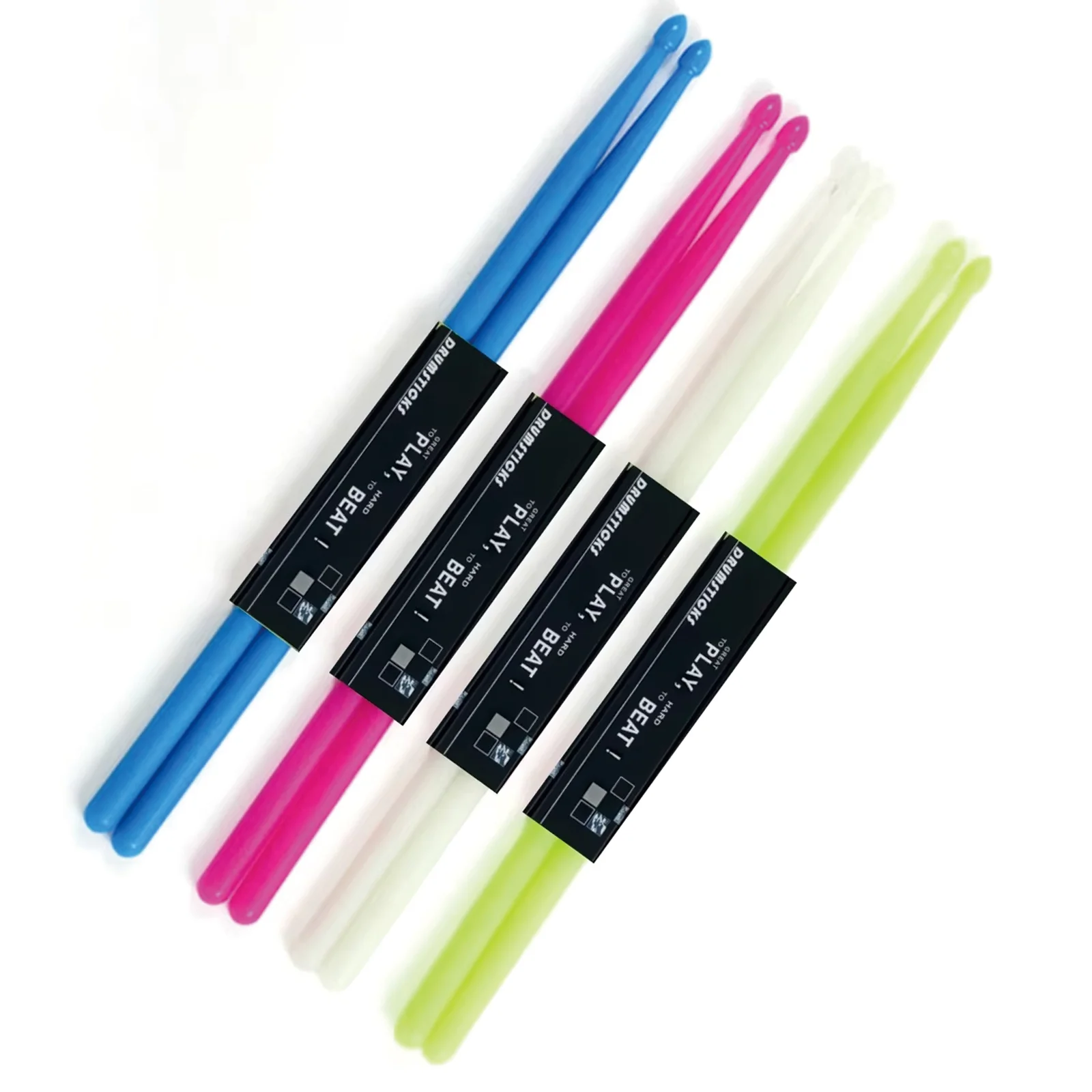  Miwayer Luminous Drum Sticks - 1Pair Fluorescent Light Up Sticks for Dark Stage Performance
