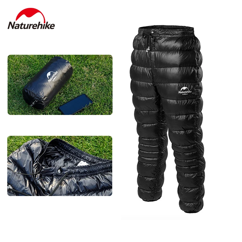 

Naturehike Goose Down Pants Winter Hiking Ultralight Camping Outdoor Warm Trousers Thermal Pants Waterproof 750FP Nylon