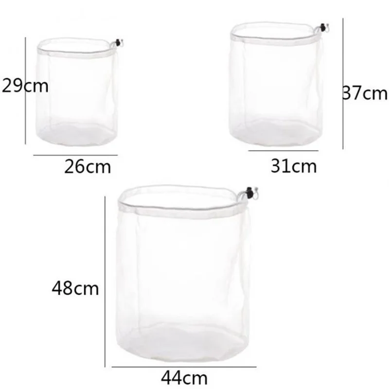 S/M/L 3 Size Laundry Bag Thicken Fine Lines Drawstring Fine Mesh Bags Mesh Bra Underwear Protective Bags Laundry Storage