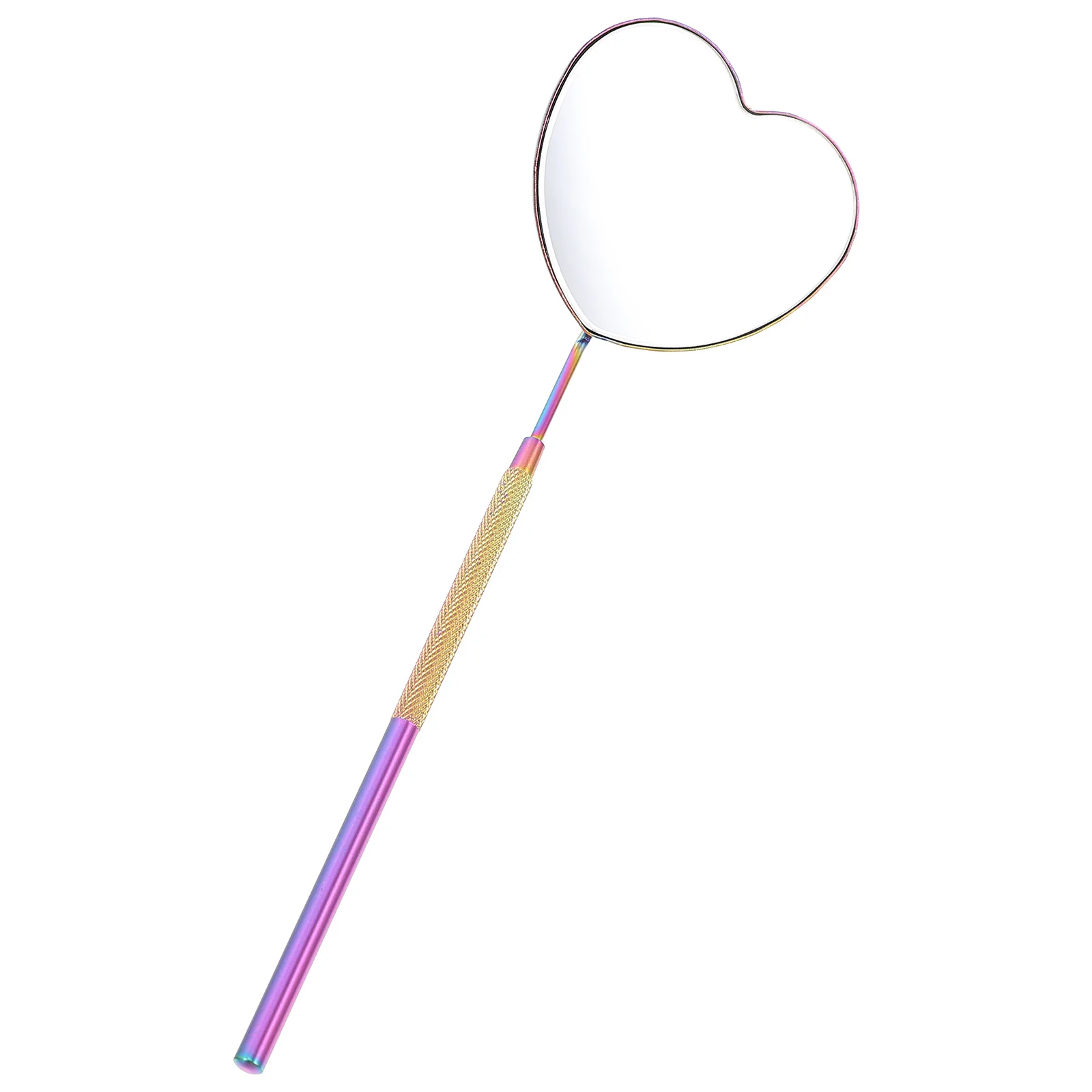 مرآة رموش على شكل قلب، مرآة تمديد رموش محمولة ممتازة مع قبضة مضادة للانزلاق لتطعيم الرموش وإمدادات التجميل