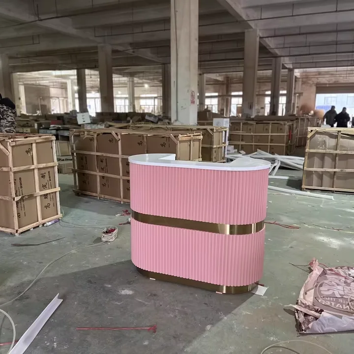 &c Simple Company Reception Desk for Barber Shop Beauty Salon Supermarket Cashier Counter Hotel Wooden Front Desk
