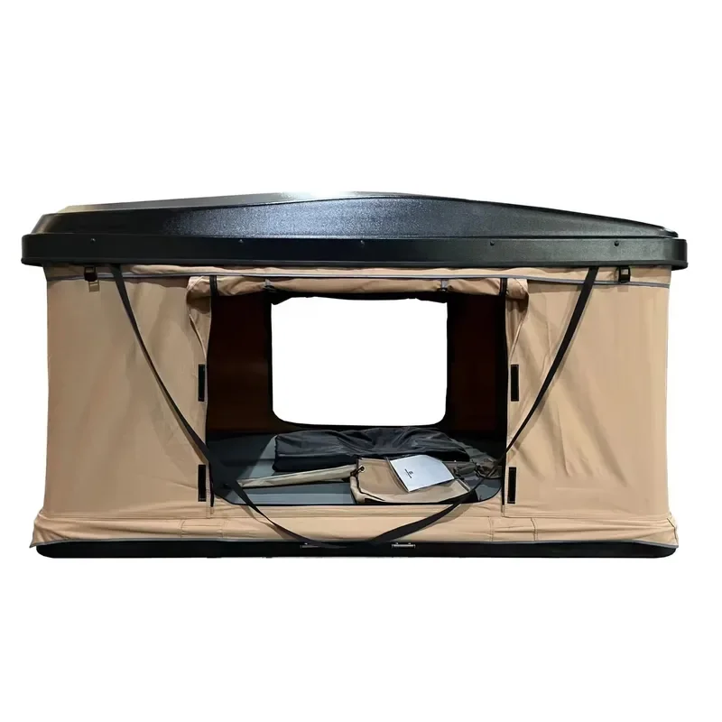 Automatic Fold up Rooftop Tents for 2-3 Person Easy Set-up Folding Hard Shell Roof Top Tent for Outdoor Camping Car Trip