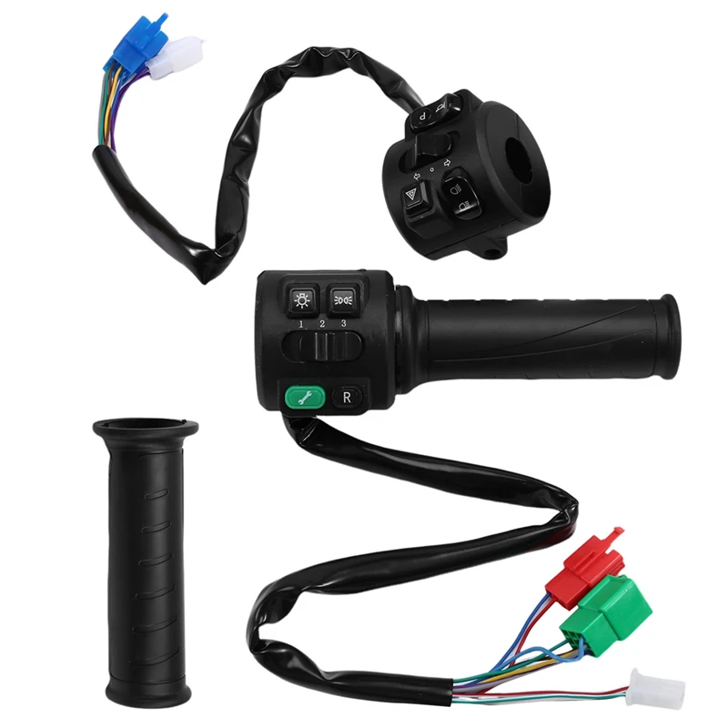 

T08 Hall Type 48V 60V 72V With Three Speed Parking Reverse Comb Function Twist Throttle For Electric Motorcycle Scooter