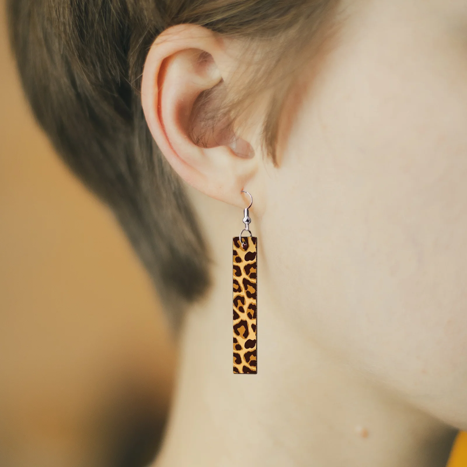 

1 set 1 Set Unfinished Wooden Earring Blanks With Ear Hooks For Diy Earrings Craft Kit Wood Dangler Accessories Earring Making