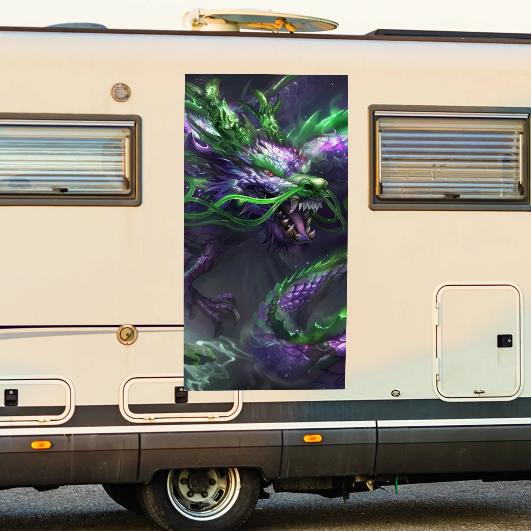 

Наклейка Oriental Dragon Fantasy ArtCar, виниловая наклейка на сторону моторики дома, водонепроницаемая самоклеящаяся виниловая наклейка на