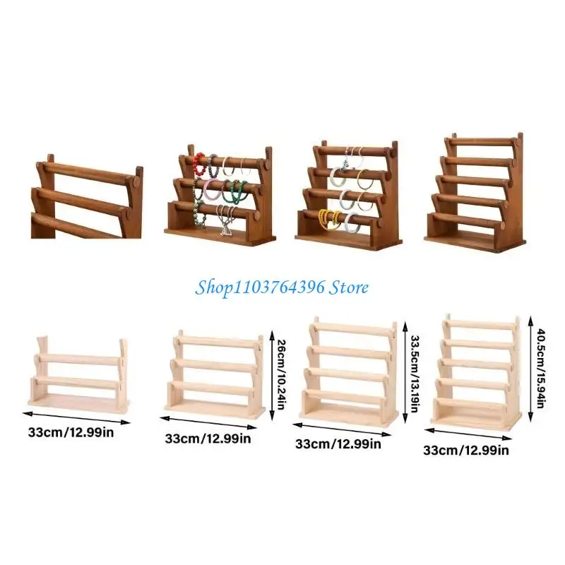 Pulseiras e pulseiras destacáveis ​​em camadas, prateleira armazenamento, expositor joias para varejo e