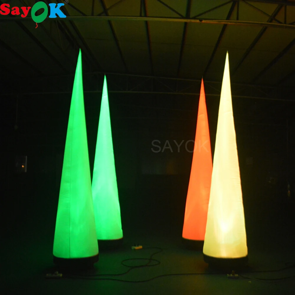 

2m/2.5m/3m Inflatable Column Lighting Cone Portable Inflatable Column Model With Led Lights For Party Events Advertising