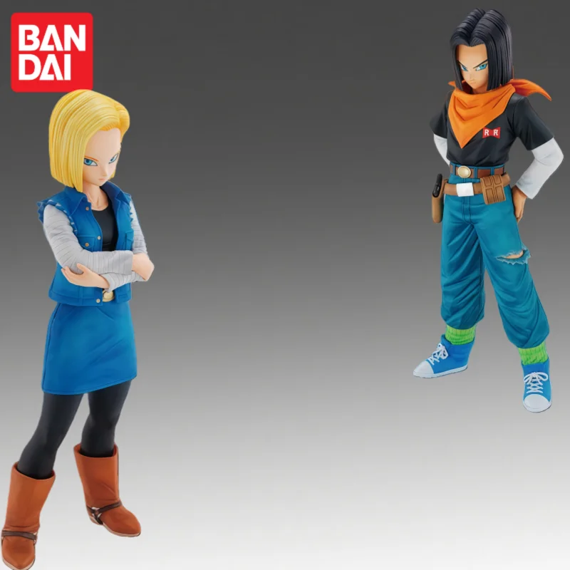 

В наличии Bandai, оригинальная Ichiban Kuji Dragon Ball, Android 17, Android18, экшн-фигурка, модель куклы, новинка, в штучной упаковке, коллекционная
