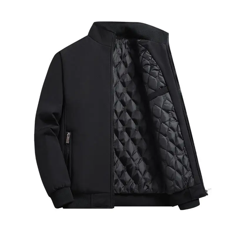 

Thiened Хлопковая мужская зимняя верхняя одежда Fce на подкладке, теплое пальто большого размера для папы, очаровательное повседневное пальто