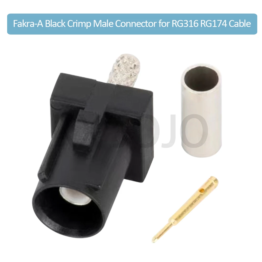 Fakra Male Crimp Connector Car Radio FM GPS Antenna Fakra-A/B/C/D/E/F/G/H/I/K/Z Adapter for RG316 RG174 Pigtail Cable