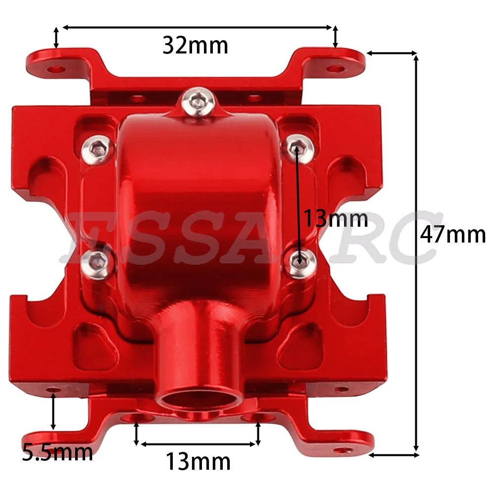 Obudowa średniej skrzyni biegów ze stopu aluminium do Losi 1/18 Mini LMT 4x4 Monster Truck RC Car New Upgrade Parts Akcesoria