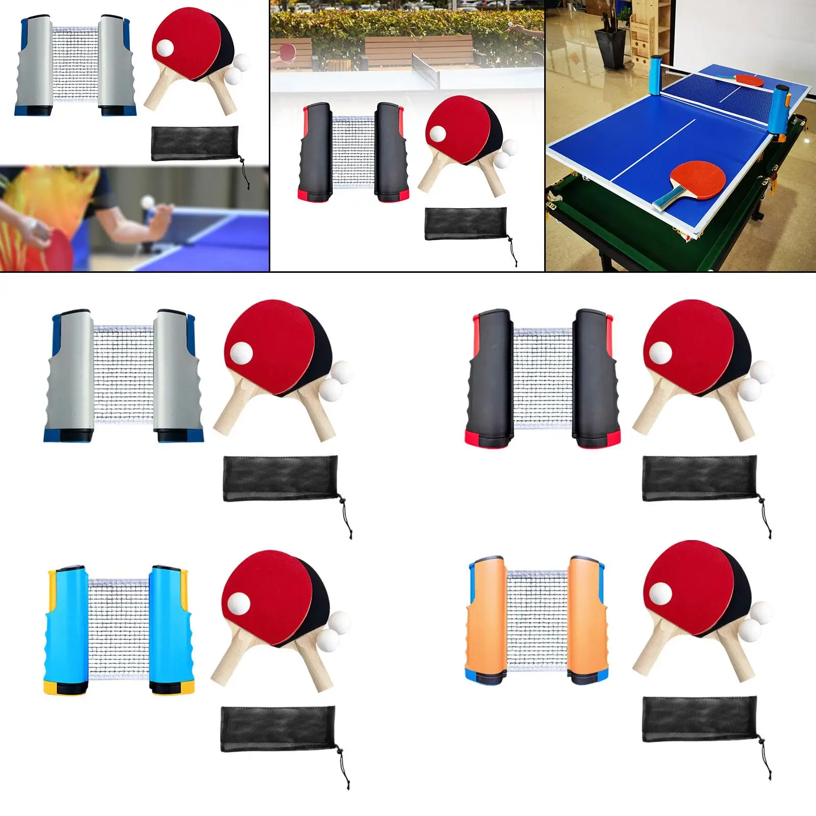 Juego de paletas de Pong, juegos de tenis de mesa para practicar viajes en el gimnasio en casa