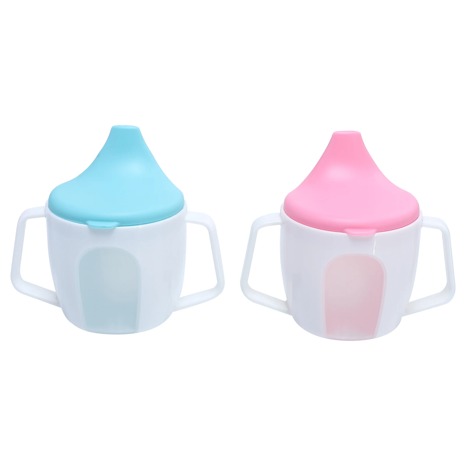 

2pcs Baby Duckbill Cup with Handle Scale Water Bottle spill resistant bite resistant gum development full