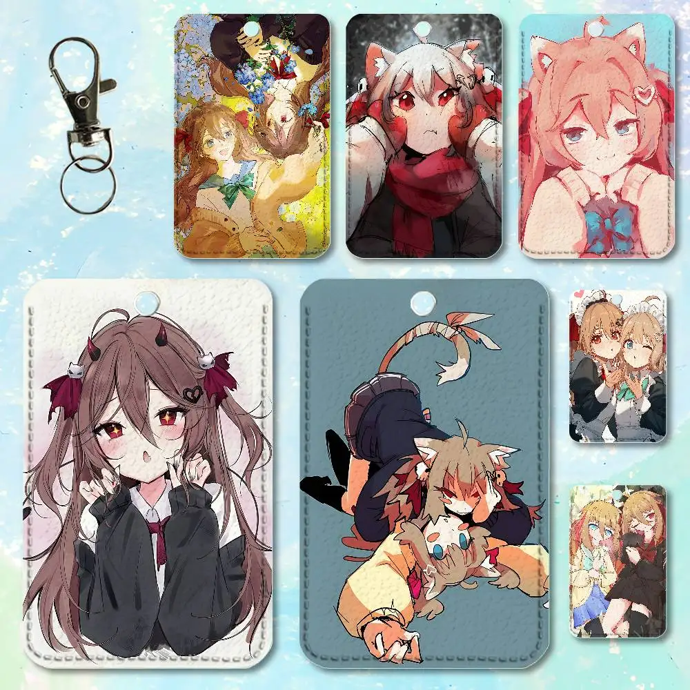 

Neuro S-Sama E-Evil Vtuber Premium PU Leather Card for Daily Use Holder Card Case with Metal Carabiner Customizable Design