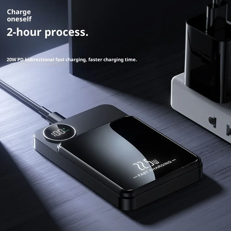 Banco de energía magnético Magsafe 10000 mAh 5000 clip trasero PD carga rápida bidireccional fuente de alimentación de 22,5 W al por mayor