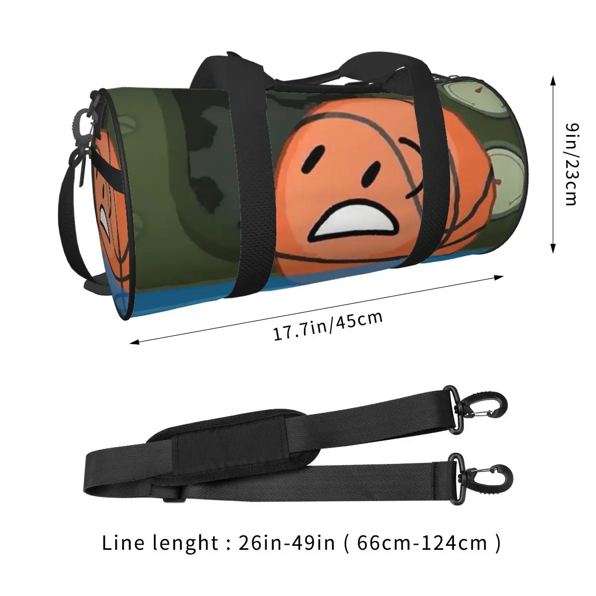 Battle For Dream Island BFDI Basketball Large Duffle Gym Bag Multi-Functional Duffle Travel Bags Handbags Fitness bag