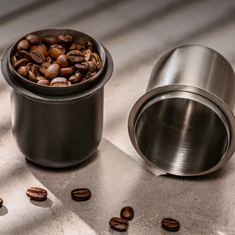 Taza dosificadora de café Universal de 58mm, taza para olfatear Espresso de acero inoxidable, receptor de polvo, taza de café hecha a mano, accesorios de café