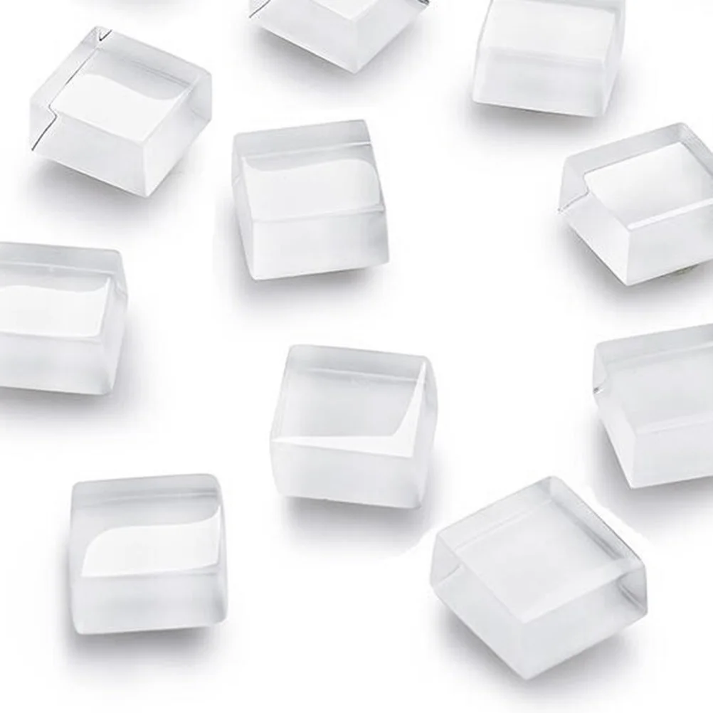 

24Pcs Creative Refrigerator Magnets White Glass Fridge Stickers for Home Office Kitchen Decoration Glass Magnet