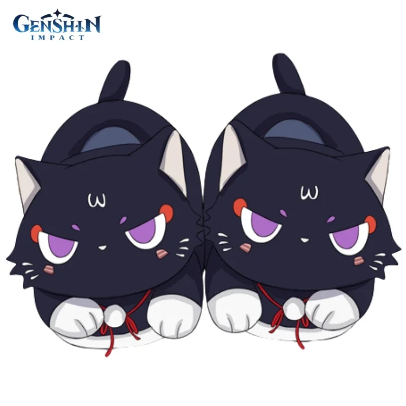 Genshin Impact 귀여운 플러시 슬리퍼 샤 샤이 주유 바바토스 스캐터러 의류 액세서리 남녀 공용 귀여운 커플 홈 슈즈 선물