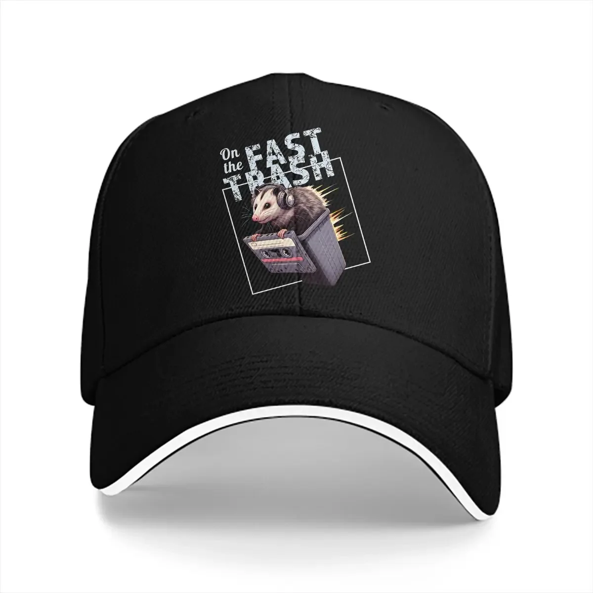 On The Fast Trash Possum Baseball Caps Peaked Cap Opossum Sun Shade Hats for Men Women