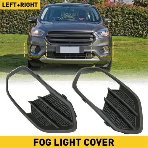 Marco de luz antiniebla del parachoques delantero, cubierta de rejilla F01039178 para Ford Escape Kuga 2017-2019, 1 par