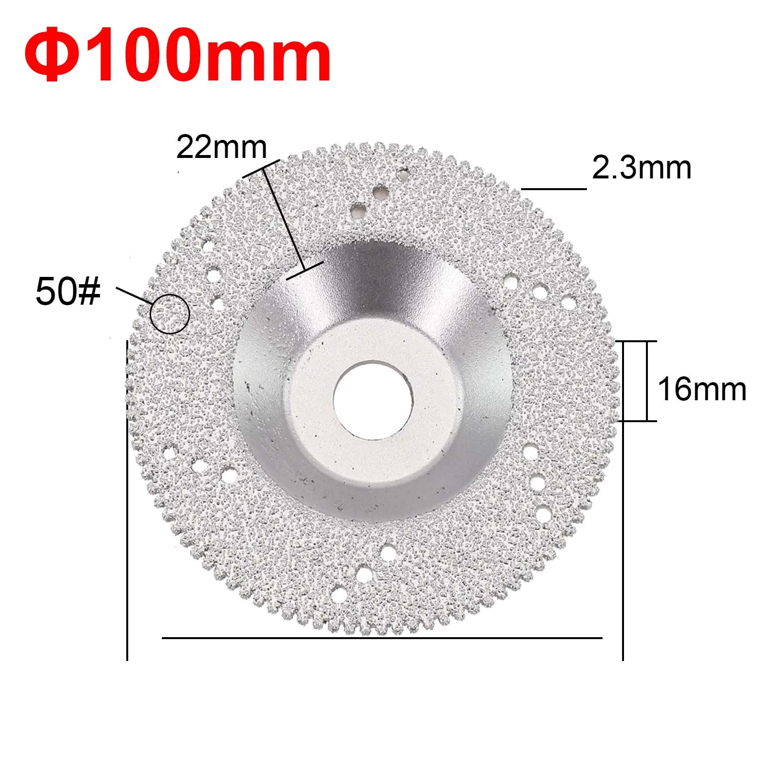 Disque de coupe pratique pour bol en marbre, lame de meule, disque de coupe diamant, disque de meulage à sec, argent et or, 1PC