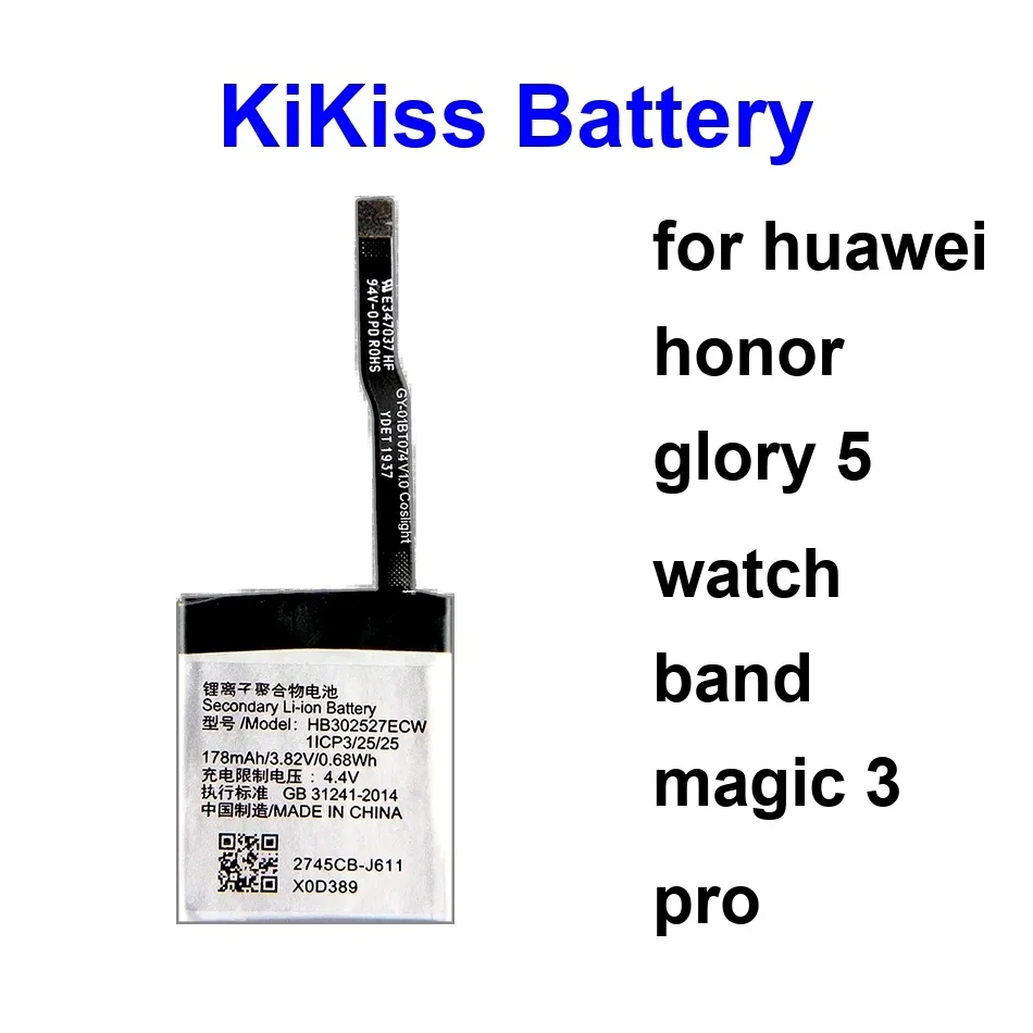 

Безопасный аккумулятор для часов HB302527ECW HB351329ECW 100-178 мАч для Huawei Honor Glory 5 Band Magic 3 Pro