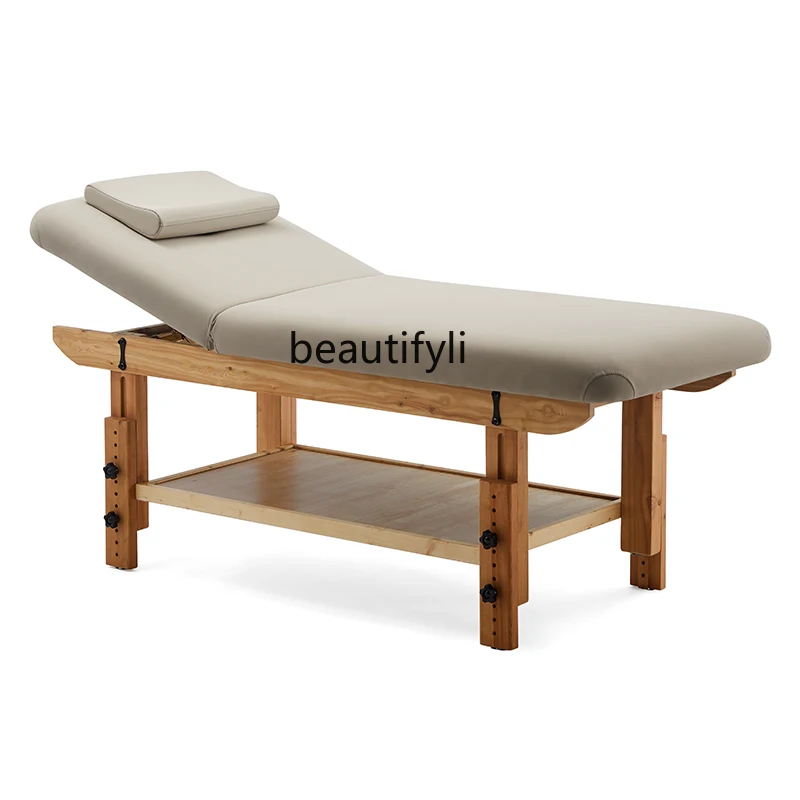 

Solid Wood Facial Bed Beauty Salon Special Chinese Medicine Physiotherapy Bed Adjustable Massage Massage Bed