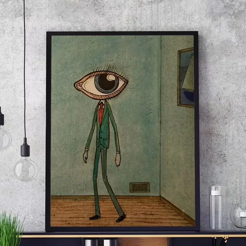 

Big-eyed Gentleman Poster Wall Art Decoration Canvas Printing Creative Modern Minimalist Style Living Room Home Decoration