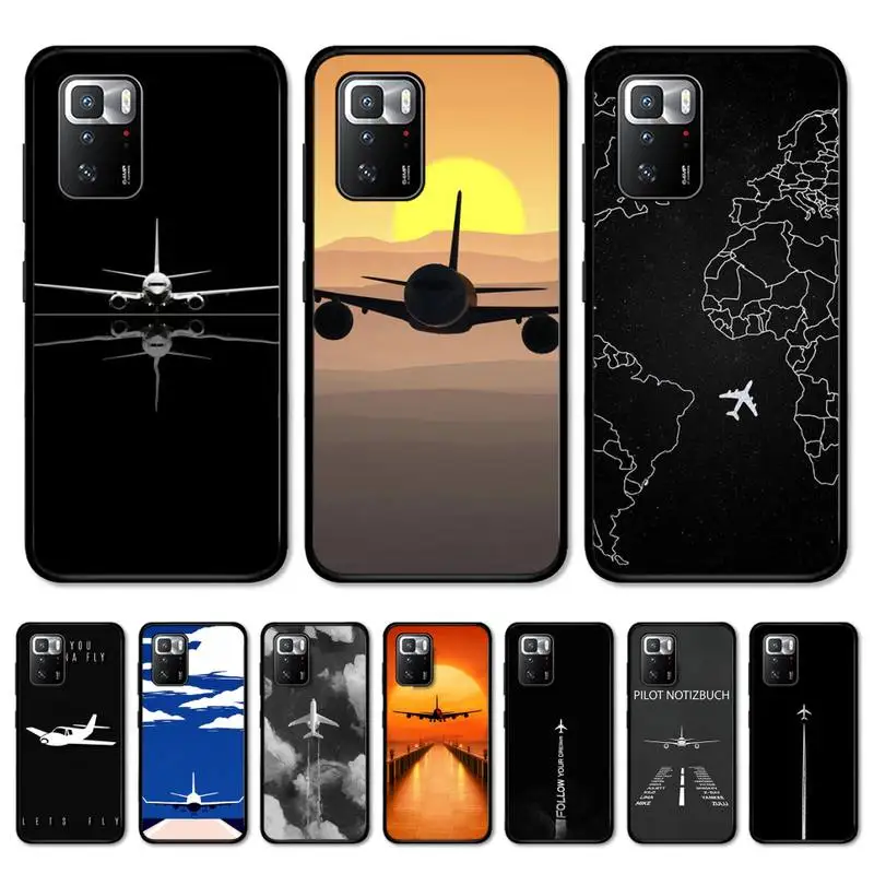 Aircraft Helicopter Airplane Pilot fly  Phone Case for Redmi Note 8 7 9 4 6 pro max T X 5A 3 10 lite pro