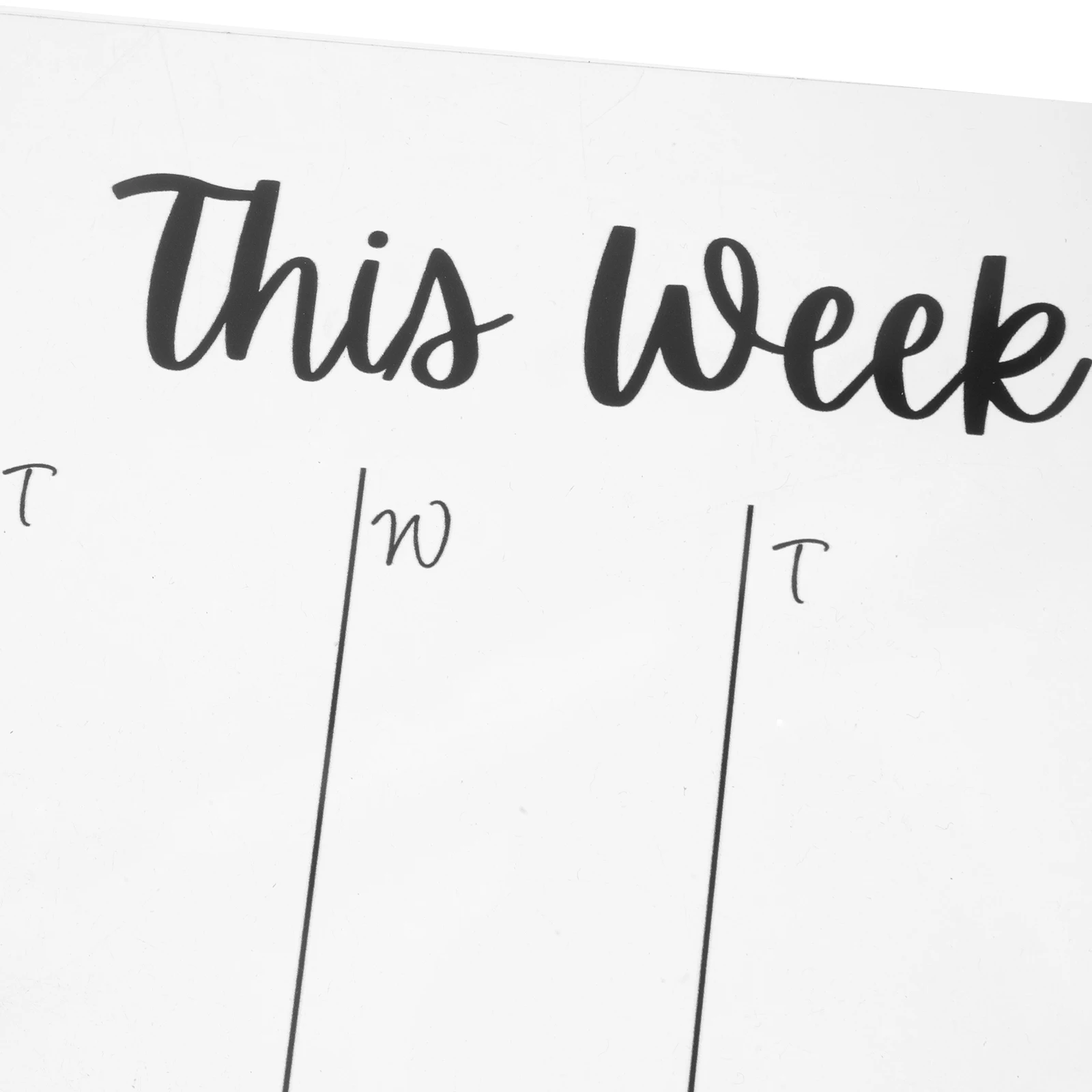 

1Set Acrylic Wall Calendar Dry Erase Board Wipe Clean Writing Surface for Refrigerator Wall Mount Weekly Planner Minimalist