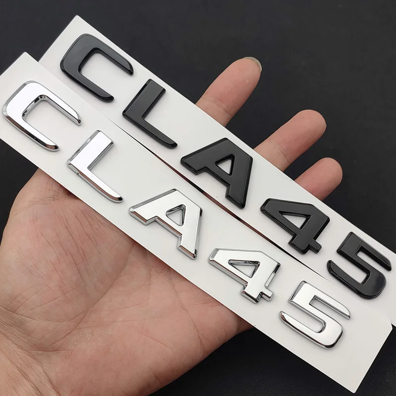 3D ABS Black Car Letters For CLA35 CLA45 W117 C117 CLA45S C118 W118 Trunk Sticker TURBO 4MATIC Emblem Accessories