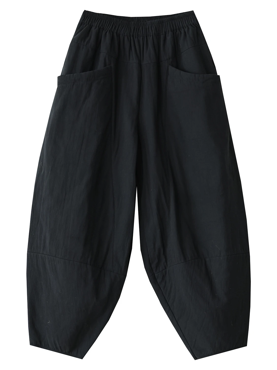 سراويل هارلان القطنية النسائية فضفاضة تناسب السراويل الدافئة فانوس مرونة الخصر سراويل قطنية لخريف وشتاء