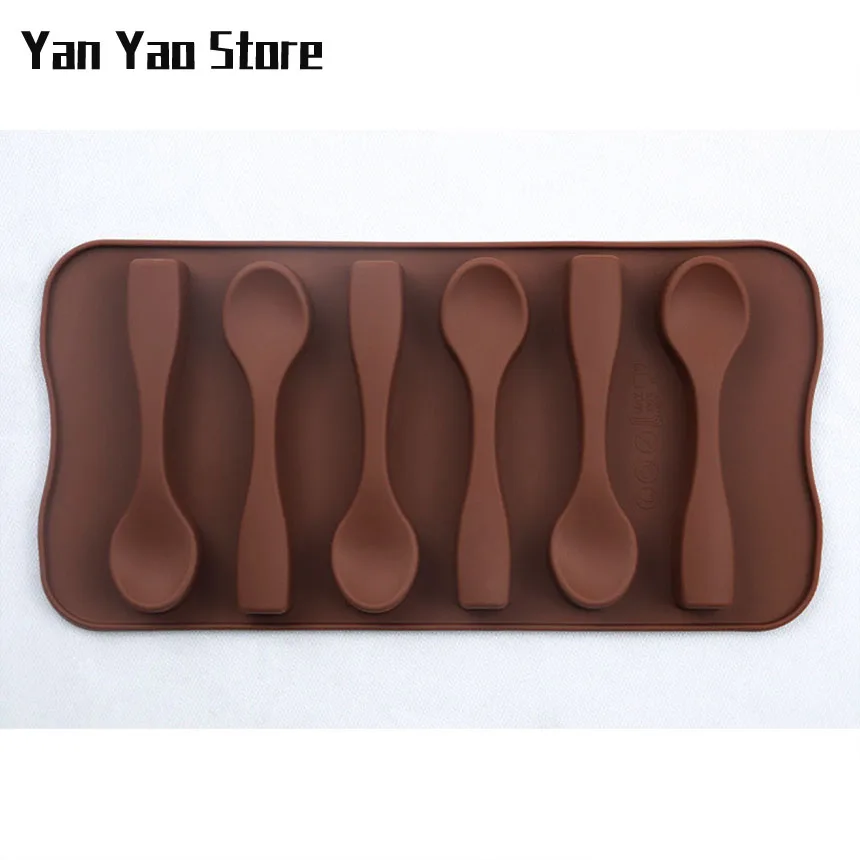 قوالب شوكولاتة سيليكون ، ملاعق حساء ، قوالب جيلي ، صواني مكعبات ثلج ، قوالب حلوى #6