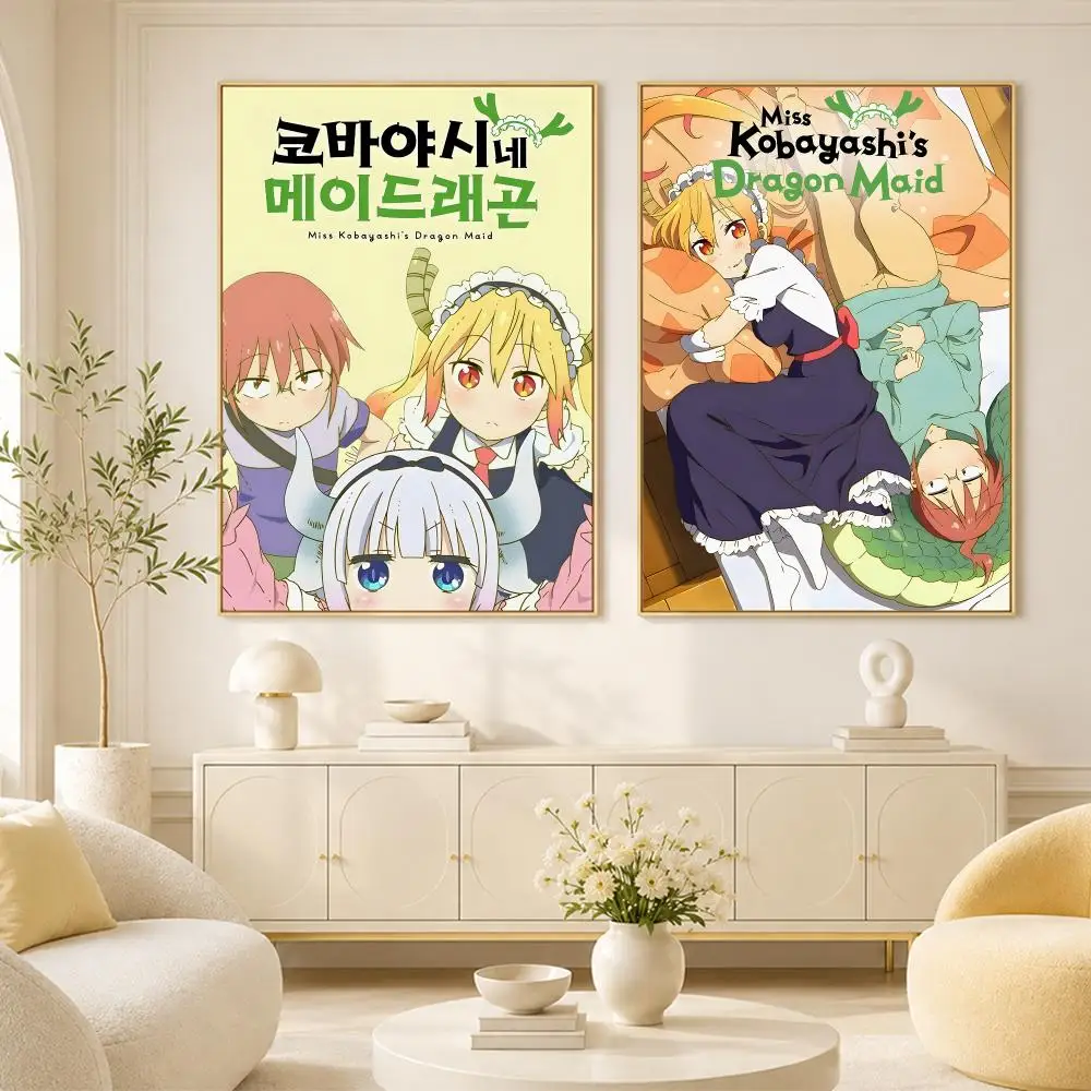 Miss K-kobayashi's Dragon Maid Poster Room Home Decoration Interior Wall Art Printing Garage Posters Gift