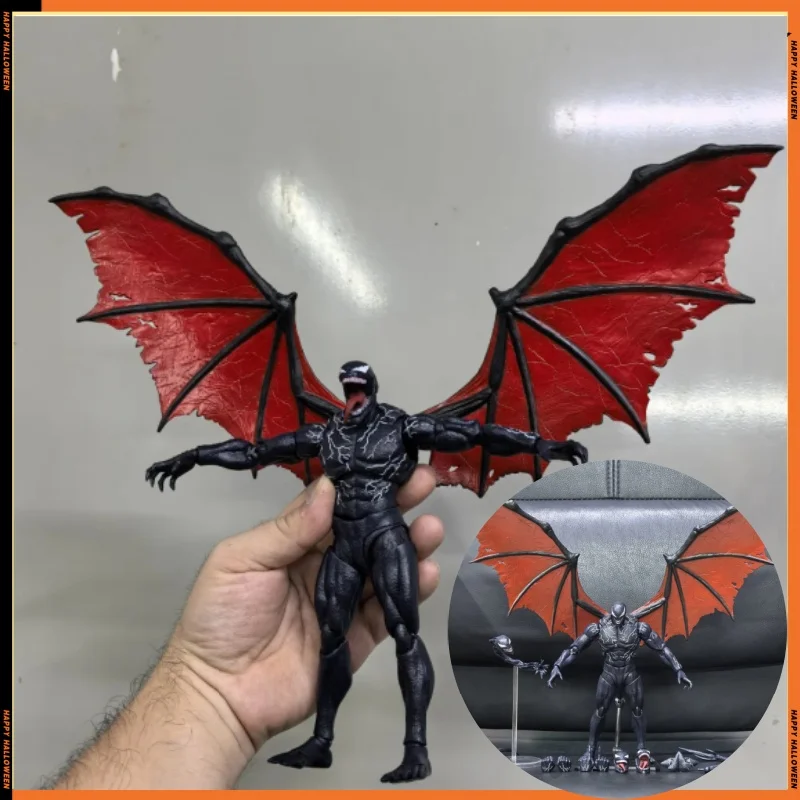 New SHF Venom 2 With Wings Symbiotic Marvel Universe Extraordinary Spider Man Venom action figure Mobile Christmas Toy gifts