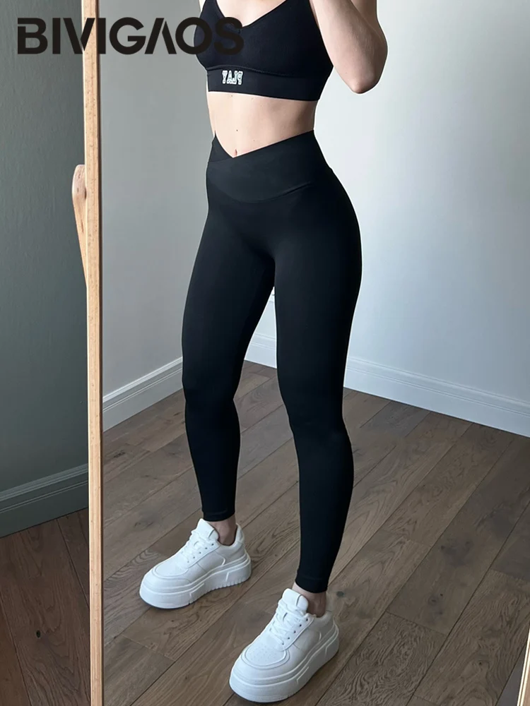 Bivigaos Push-up Haifisch haut Leggings Frauen eng anliegende hohe Taille Butt Lifter dünne Sport Yoga Fitness Leggings Frühling Sommer