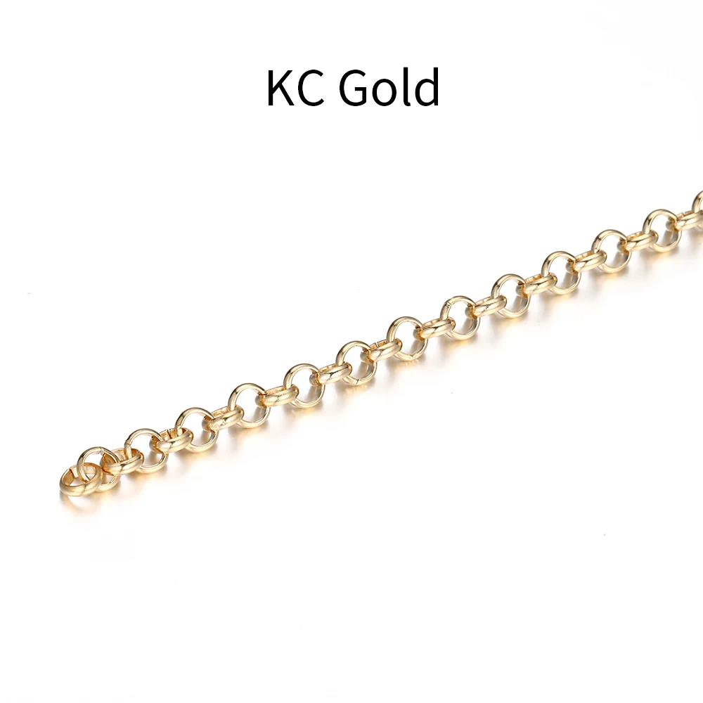 2 Meter Gold Farbe Runde O Form Halskette Armband Zubehör 3,2/4,8/5,8mm Kupfer Ketten Für DIY Schmuck Machen Komponenten – Detail 8