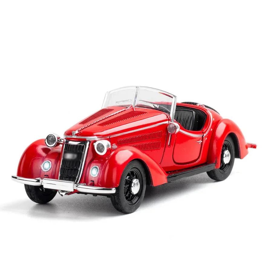 1:32 1936-1938 アウディ ワンダラー W25k クラシックホイール ヴィンテージカー スケールメタルモデル ライトサウンド付き ダイキャストビークル プルバックトイ A20