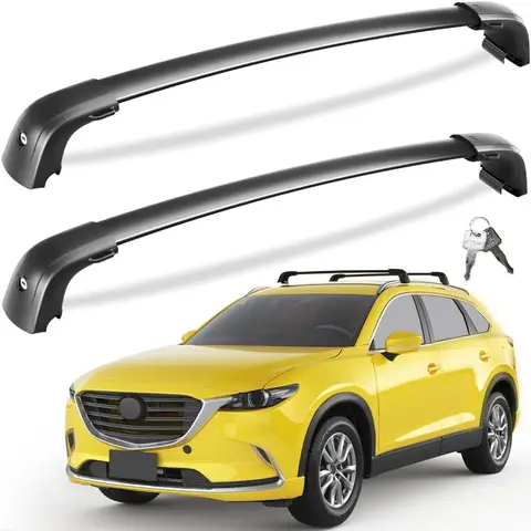 220lbs Lockable Roof Rack Cross Bars Compatible with Mazda CX9 CX9 2016 2017 2018 2019 2020 2021 2022 2023 Heavy Duty AntiTheft