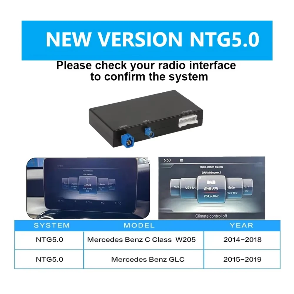 XUDA Wireless Apple CarPlay Module for Mercedes C GLC S Class W205 W253 NTG5.0 System, Android Auto Box Car Play Interface - Image 6