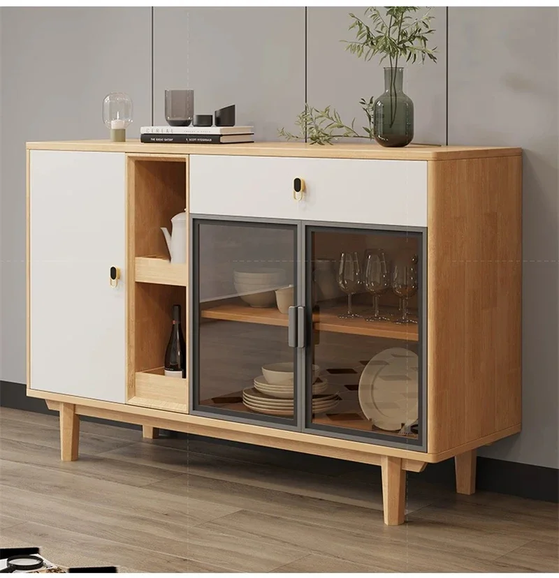 American Sideboard Solid Wood Storage Cabinet Wine Cabinet Use in Dining Room Kitchen Living Room