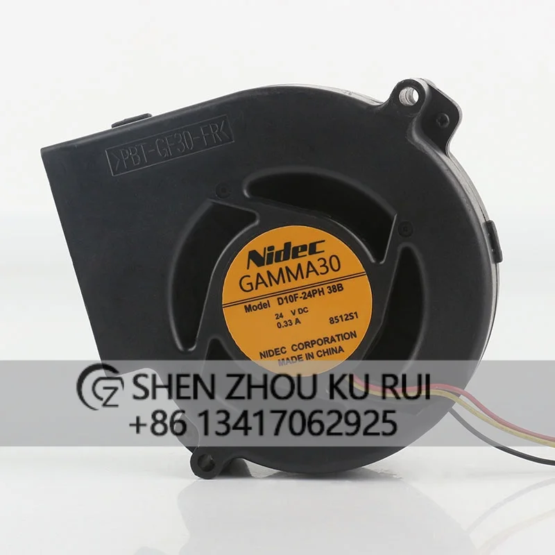 D10F-24PH 38B Original Nidec 5V 12V 48V DC 24V 0.33A AC EC 9733 97X97X33MM 9.7CM Turbine Centrifugal Blower 3 wire Cooling fan