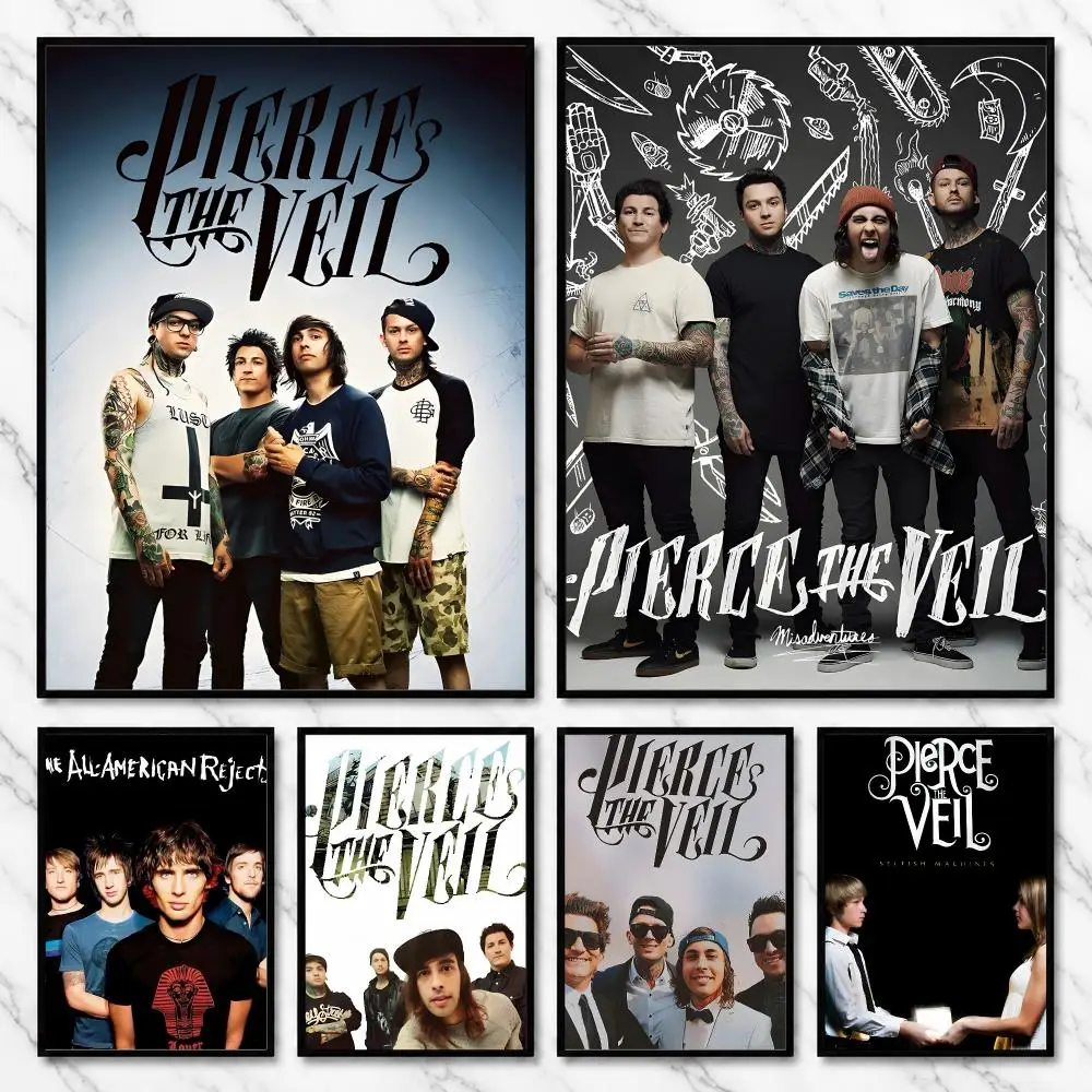 Pierce The Veil Post Hardcore Music Style Poster HD art sticky wall waterproof home living room bedroom bar aesthetic decoration